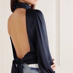 Zara black backless top